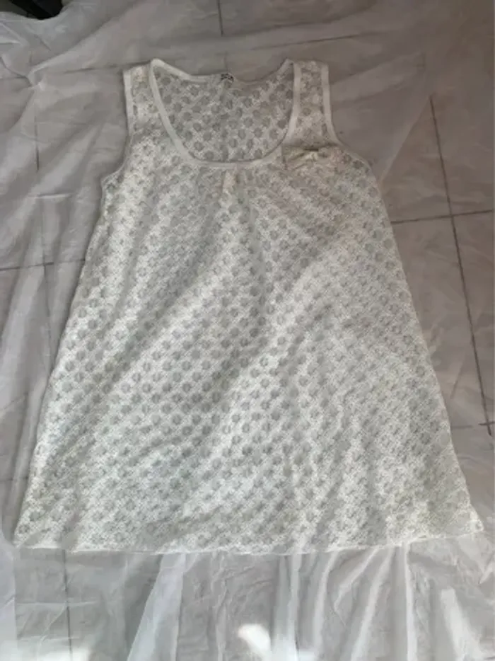 Tunique robe crème dentelle molly bracken T 38