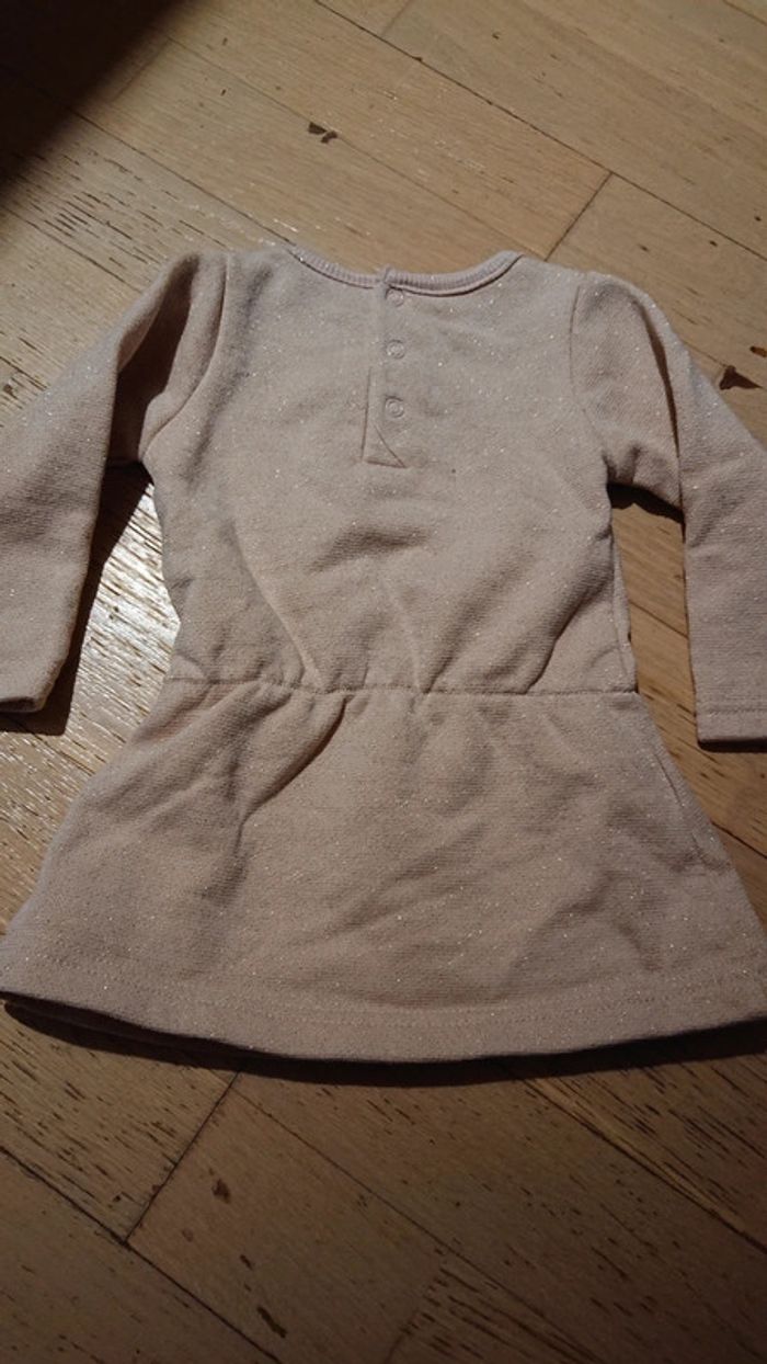 Robe / tunique manches longues saumon motif étoile - photo numéro 2