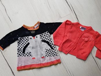 Robe hiver catimini fille 1mois et un gilet assorti