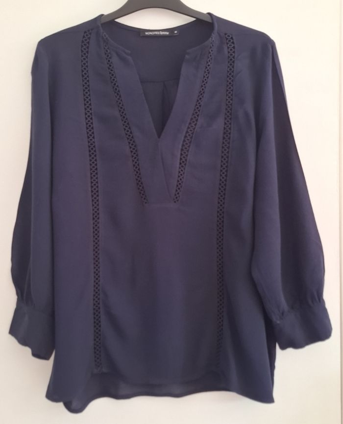 Blouse fluide transparente couleur unie