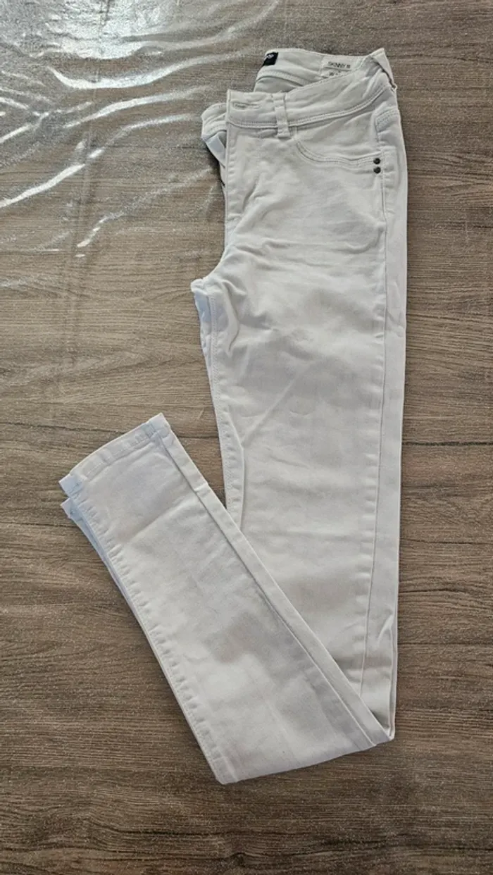 Jeans blanc T34 bonobo
