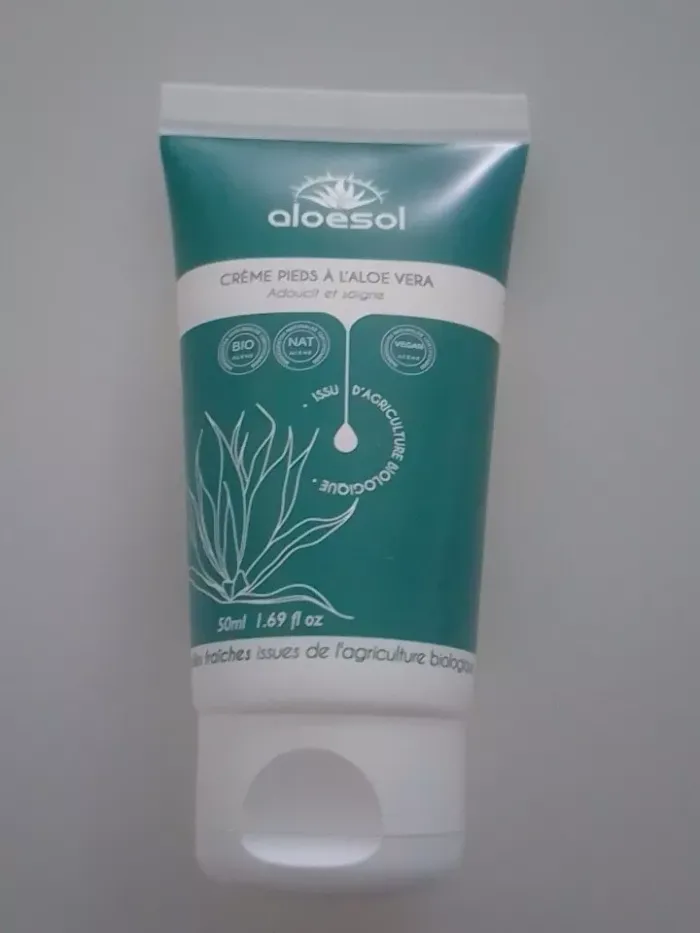 Crème pieds à L'aloé Vera- 50ml- Neuf -aloesol