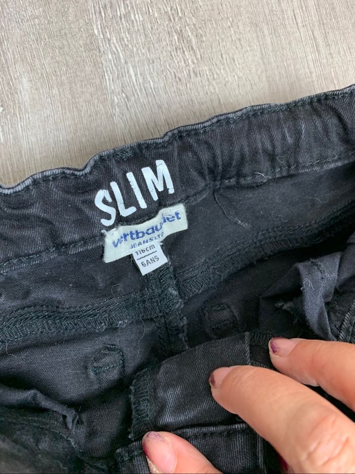 Jean slim noir - taille 6 ans 116 cm - photo numéro 7