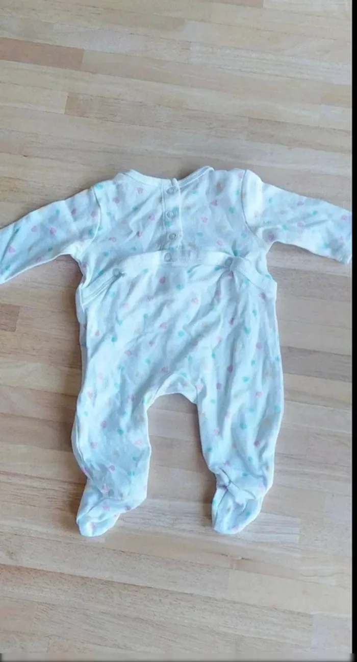 Lot de  2 pyjamas  bébé  fille T0 mois - naissance - photo numéro 3