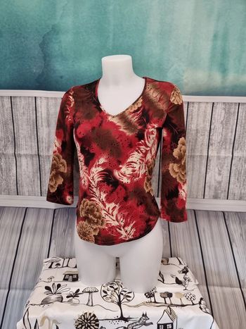 Sinequanone haut blouse rouge * taille 38 *
