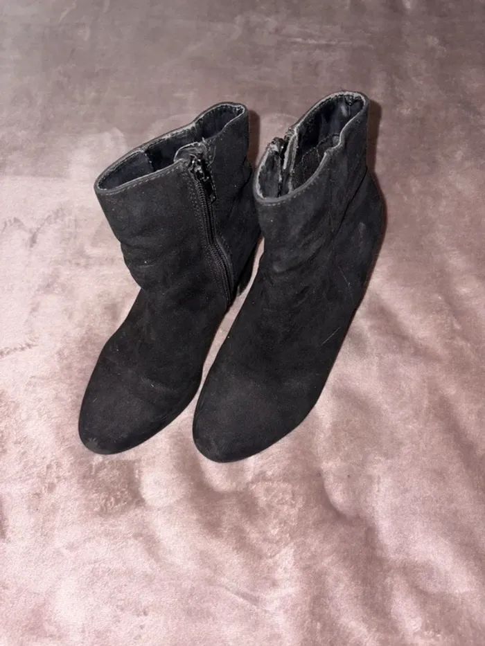 Bottines femme taille 36 noir Gémo en très bon état. - photo numéro 5