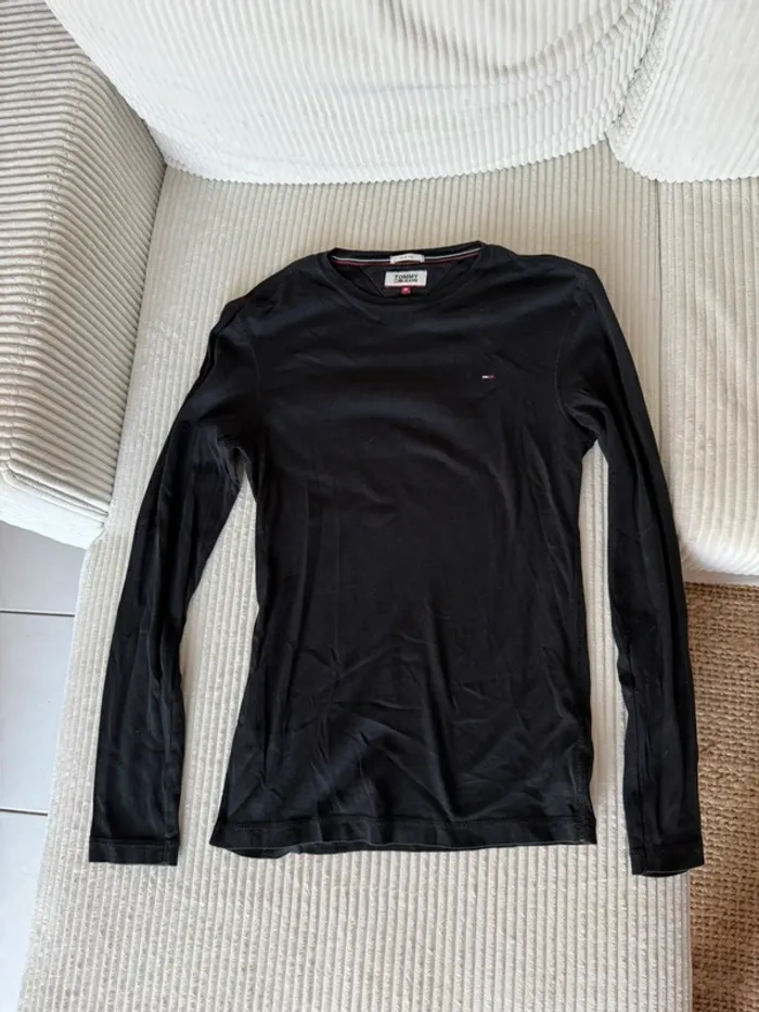 T-shirt manche longue noir Tommy Hilfiger - photo numéro 3