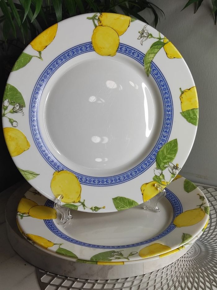 Assiettes plates arcopal citron