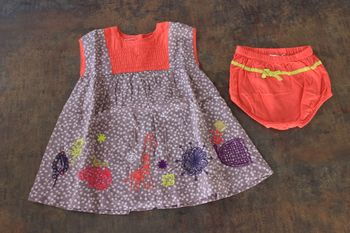 Jolie robe + bloomer 6 mois fille DPAM