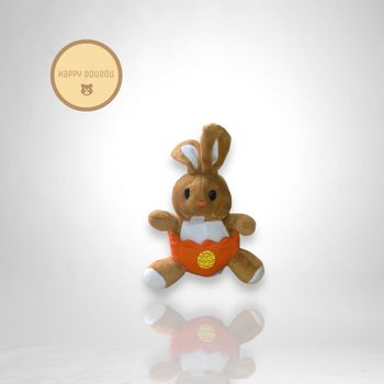 Peluche Lapin oeuf de paques orange A797