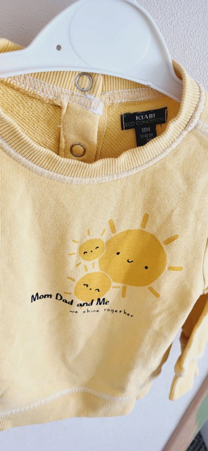 Sweat jaune kiabi 18 mois - photo numéro 4