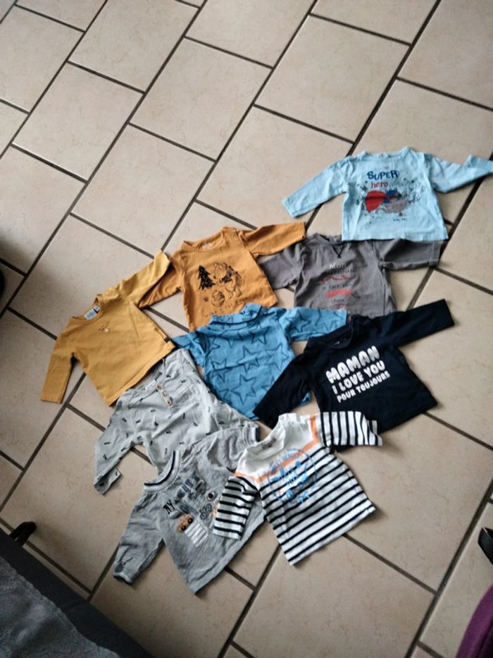 Lot de 9 maillots manches longues