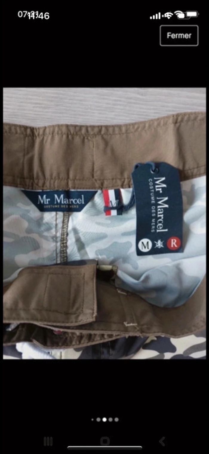 Short Mr Marcel Costume Des Mers modèle Biarritz  Camouflage taille M neuf - photo numéro 4