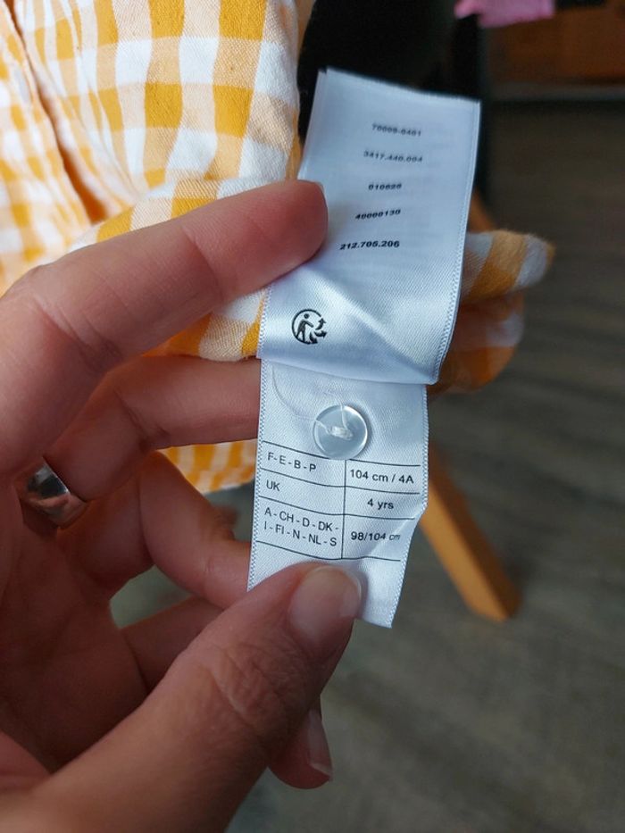 Blouse à nouer Vertbaudet vichy 4 ans - photo numéro 7