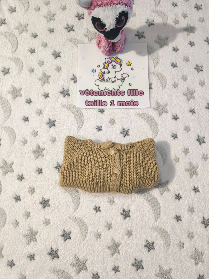 Gilet mixte Cozy Cub - 1 mois - marron - très bon état - photo numéro 5