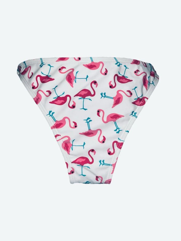 Bas maillot de bain blanc motif flamants roses Ardène Basic Taille M