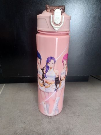 Gourde rose avec paille