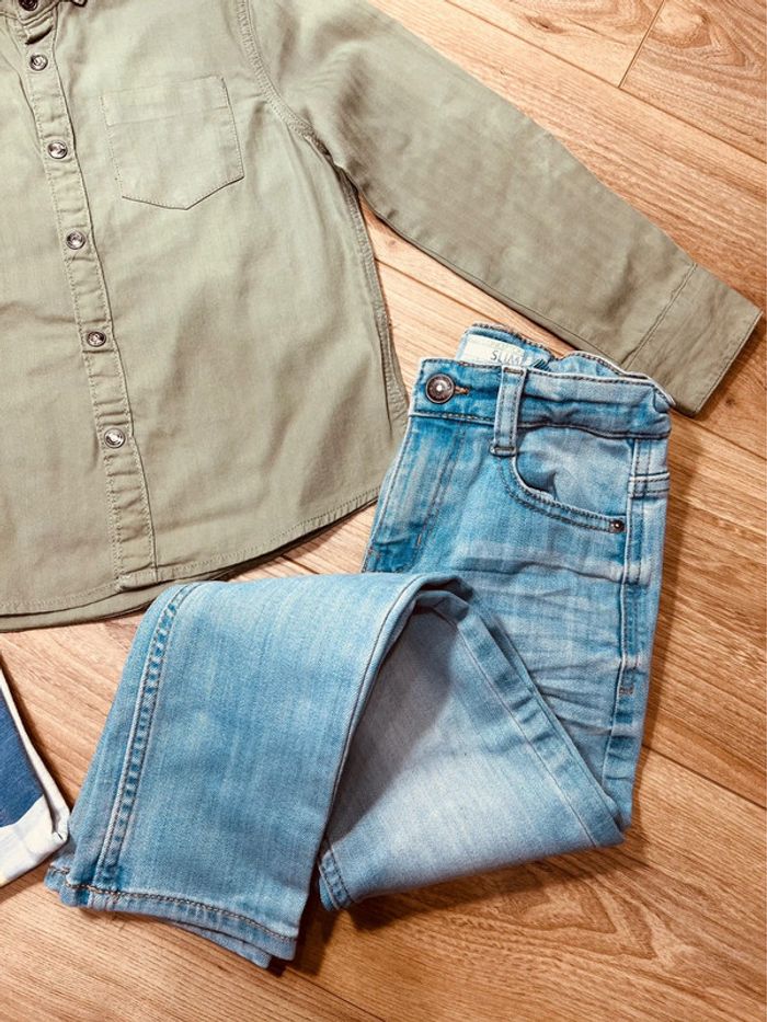 Taille 6 ans ensemble 3p garçon TAO Kiabi vert bleu * pastel * 💙 - photo numéro 4