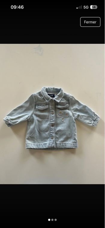 Veste jeans Kiabi fille 6 mois