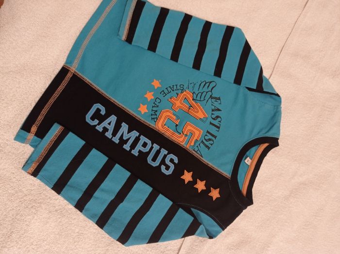 Pull très décoratif marque campus taille 6 ans pull manches longues voir photos - photo numéro 6