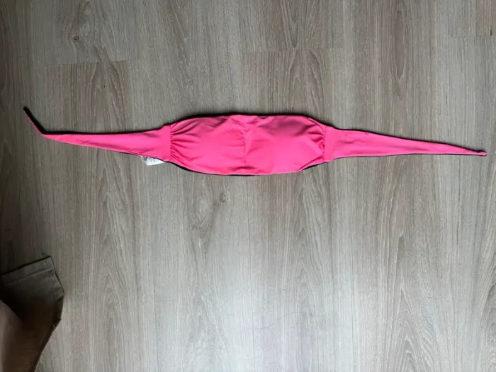 Haut de maillot de bain bandeau rose et noir réversible Power flower - photo numéro 4