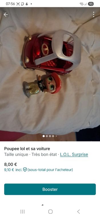 Poupée lol et sa voiture