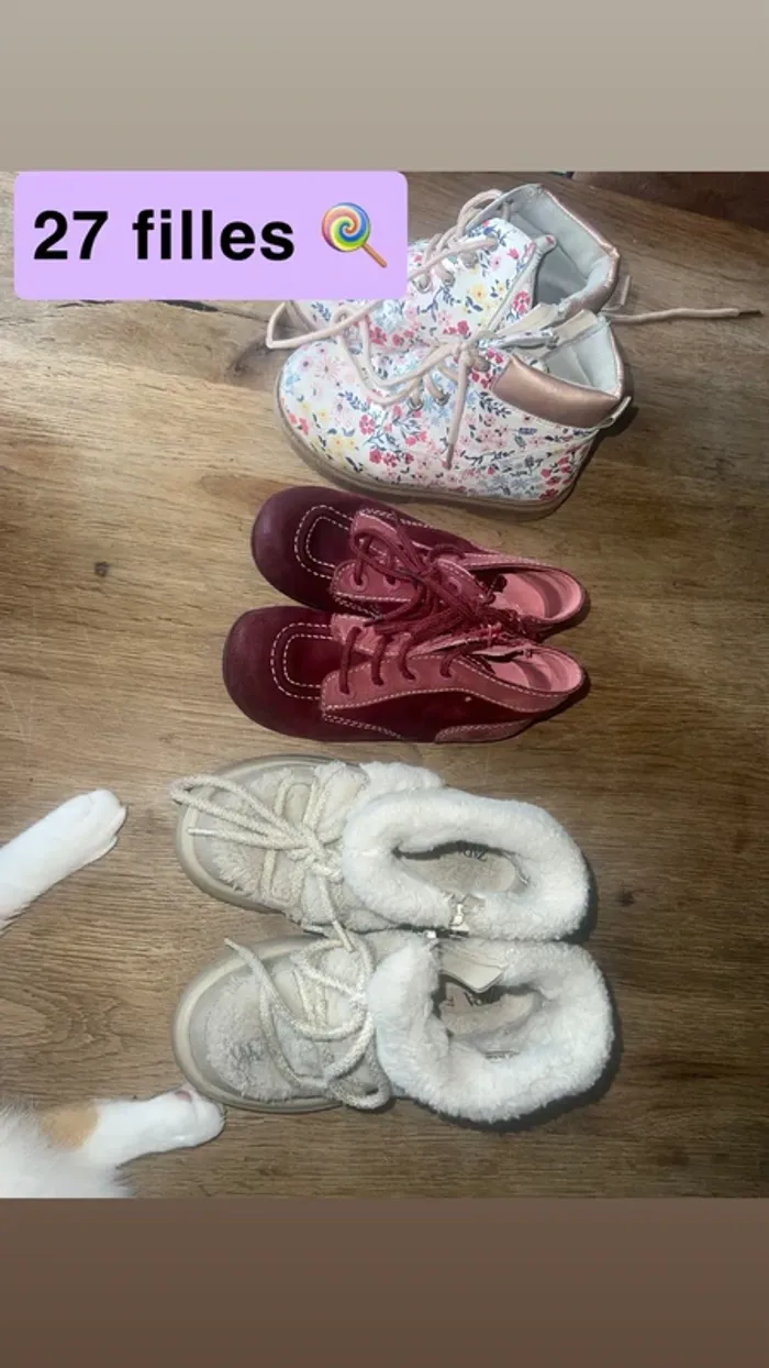 Lot chaussures fille 27🍭