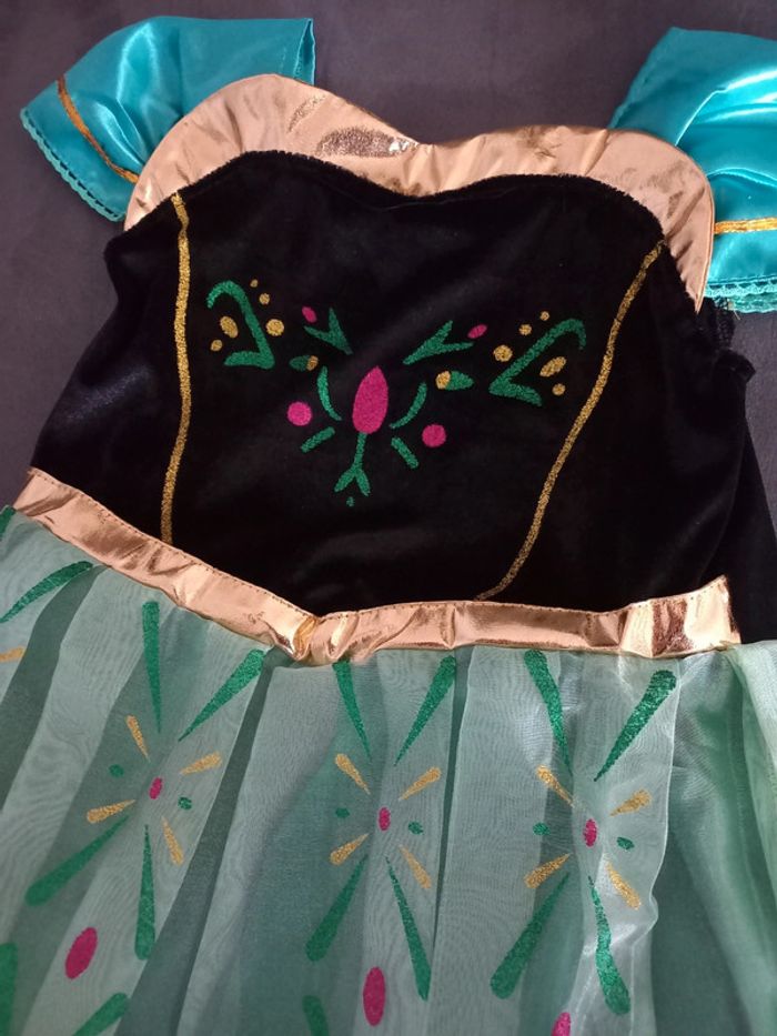 Robe déguisement Anna reine des neiges 6 ans - photo numéro 2