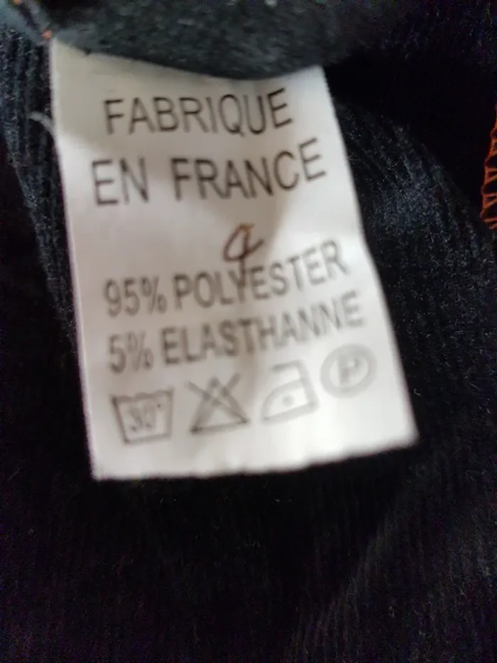 Jupe originale noire/orange velours fin Taille 40/42 - photo numéro 3