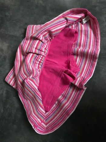 Jupe short fuchsia rayé 5 ans The children palace