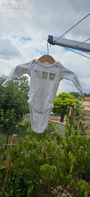 Body manche longue oursons