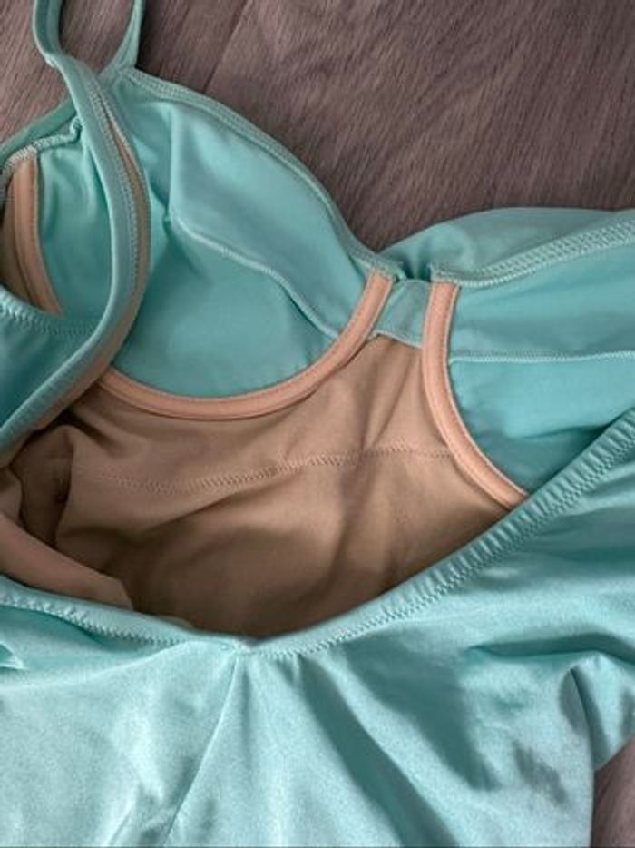Maillot de bain une pièce bleu turquoise satiné Aquasuit La Perla T44 XXL - photo numéro 6