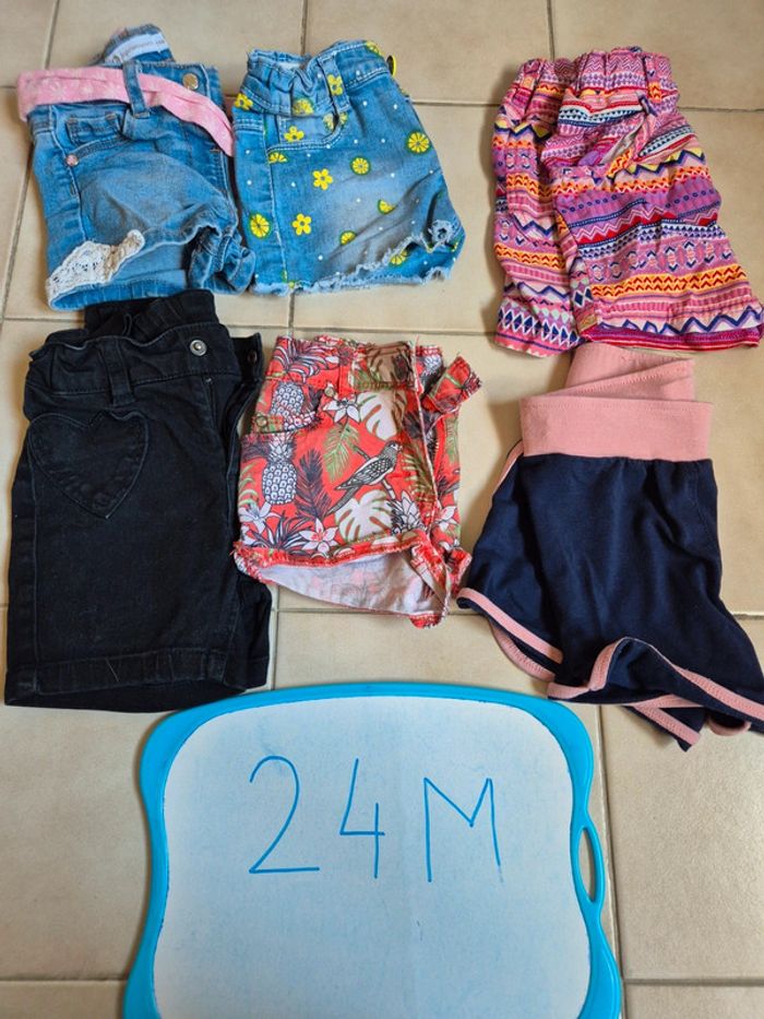 Lot de 6 short fille 24 mois