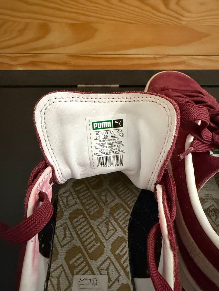 Baskets Puma bordeaux - photo numéro 4