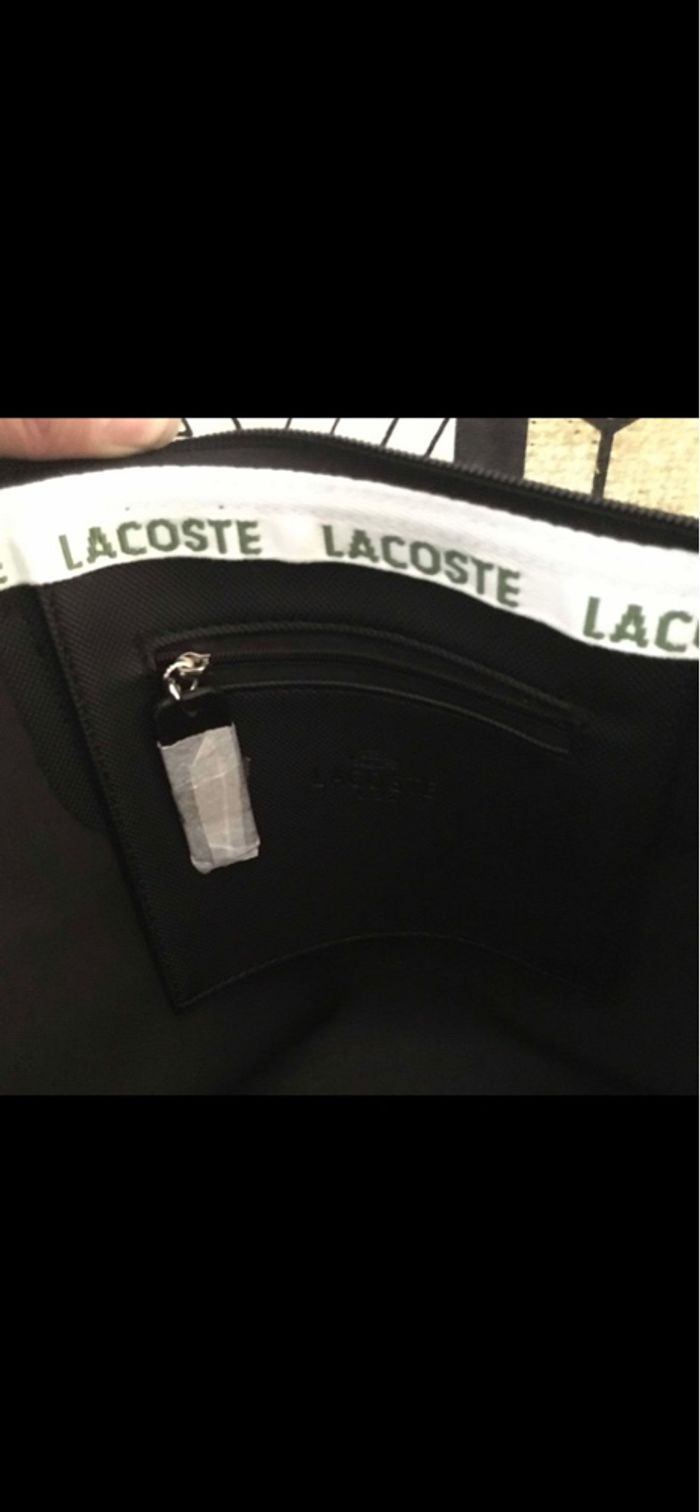 💖 sac Lacoste noir neuf taille L 💖 - photo numéro 7