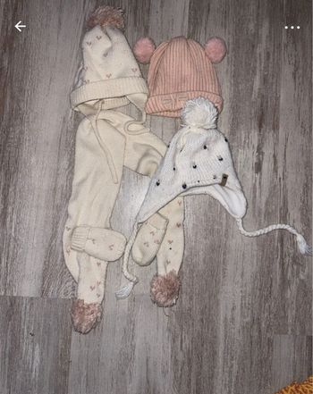 Bonnet et écharpe bébé fille
