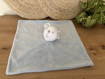 Doudou plat ours bleu étoile blanche primark