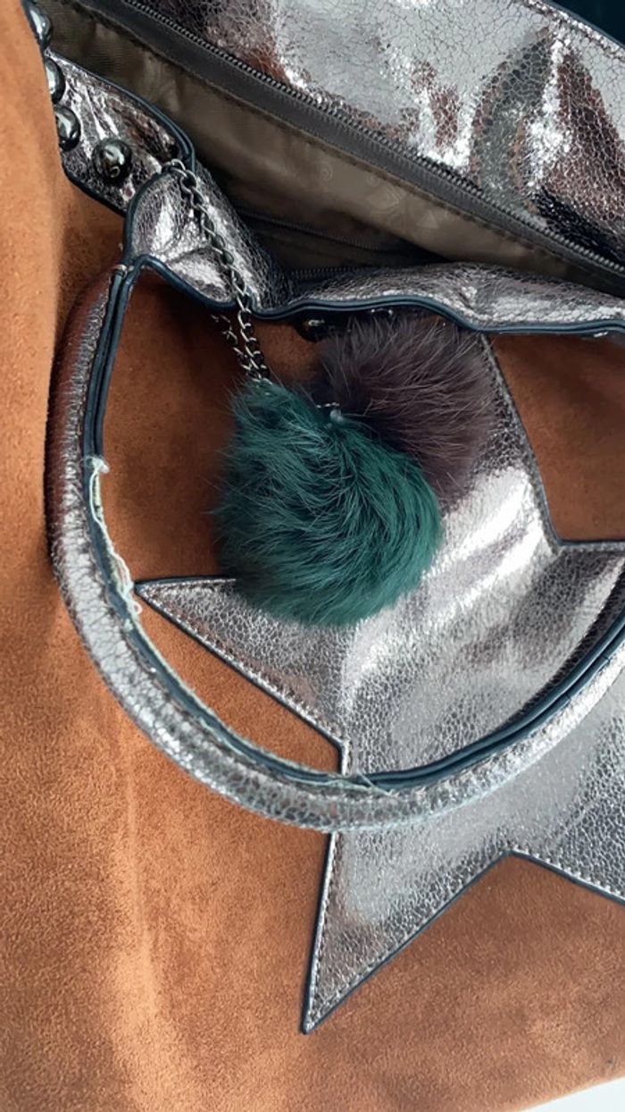 Sac caba fourre tout couleur brique et bronze - photo numéro 7