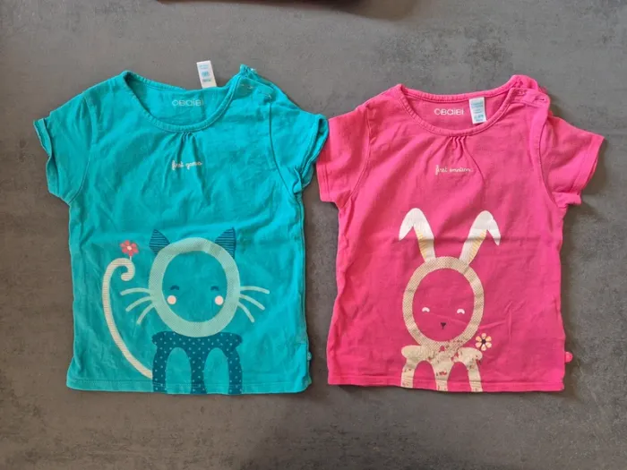 Lot T-shirts MC,  Fille 24 mois - photo numéro 5