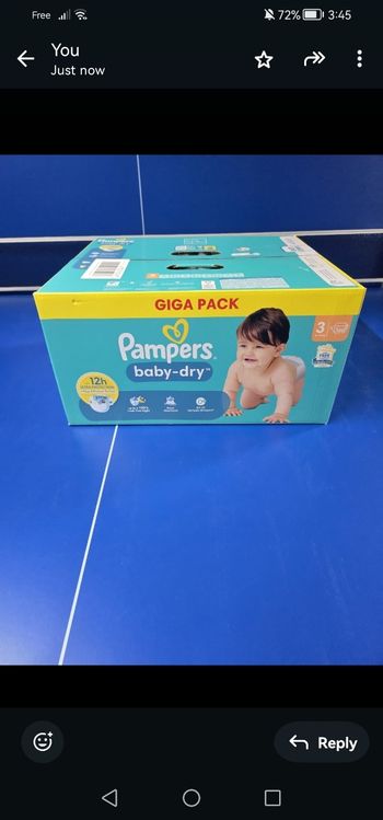 Lot 2 cartons pampers couches taille 3 6-10KG 150x2= 300 couches