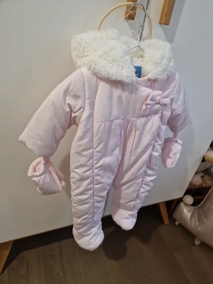 Combinaison manteau bébé fille jacadi 6 mois - photo numéro 2