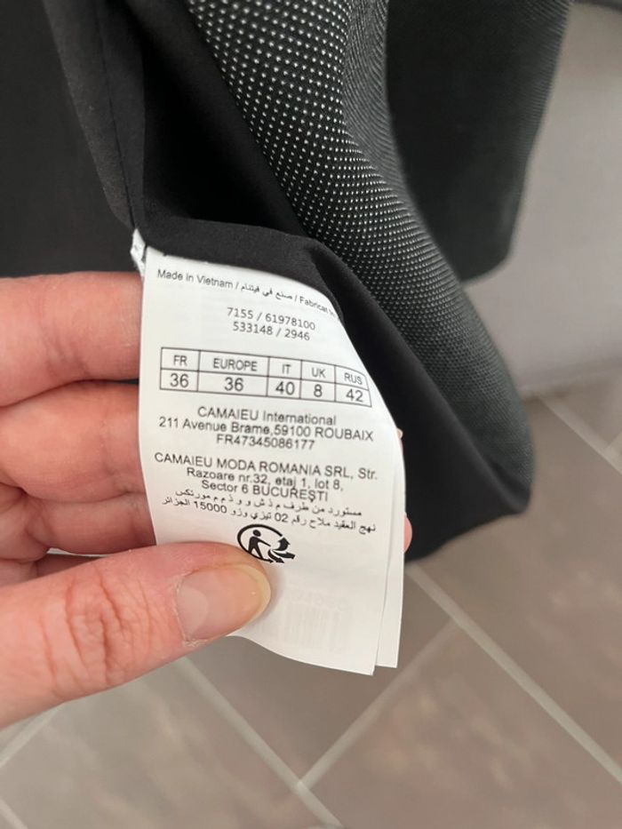 Veste Camaieu femme grise taille 36 - photo numéro 4