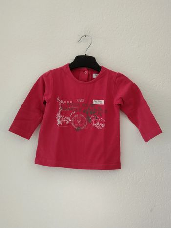 tee shirt rose fille alphabet 12 mois