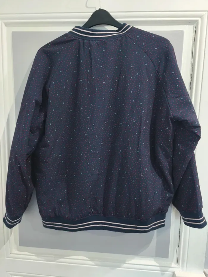 Veste bomber bleu marine à motifs – Nextenso – Taille XL - photo numéro 3