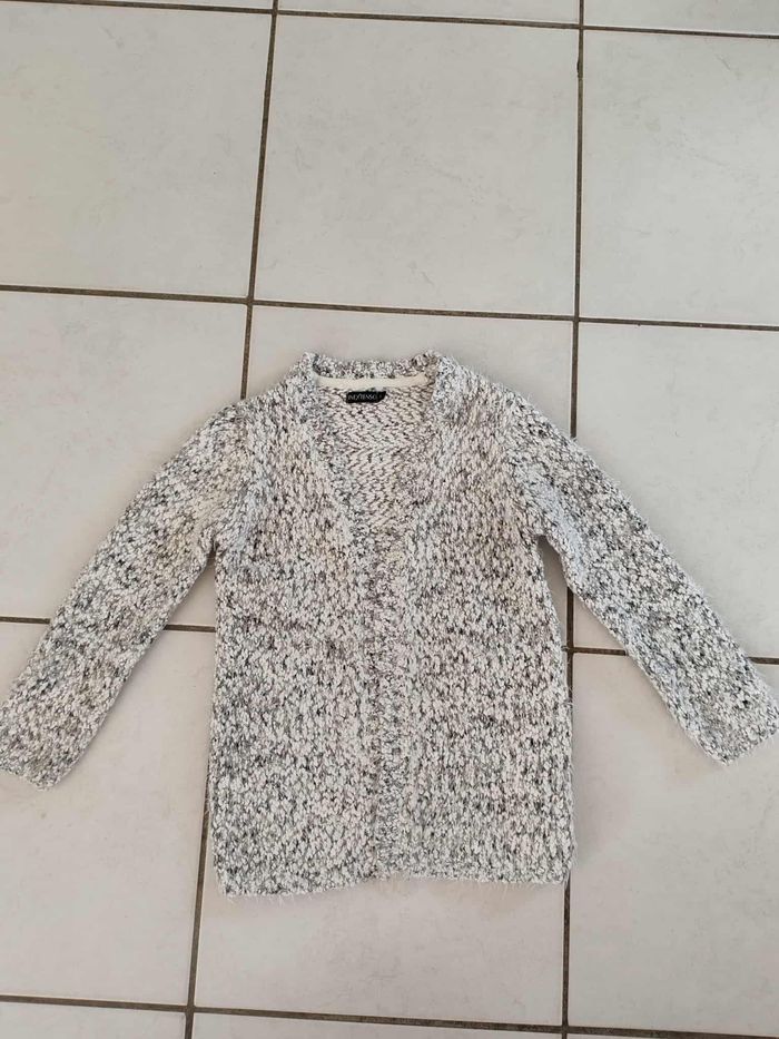 veste chaude grise et blanche fille in extenso 8  ans - photo numéro 2