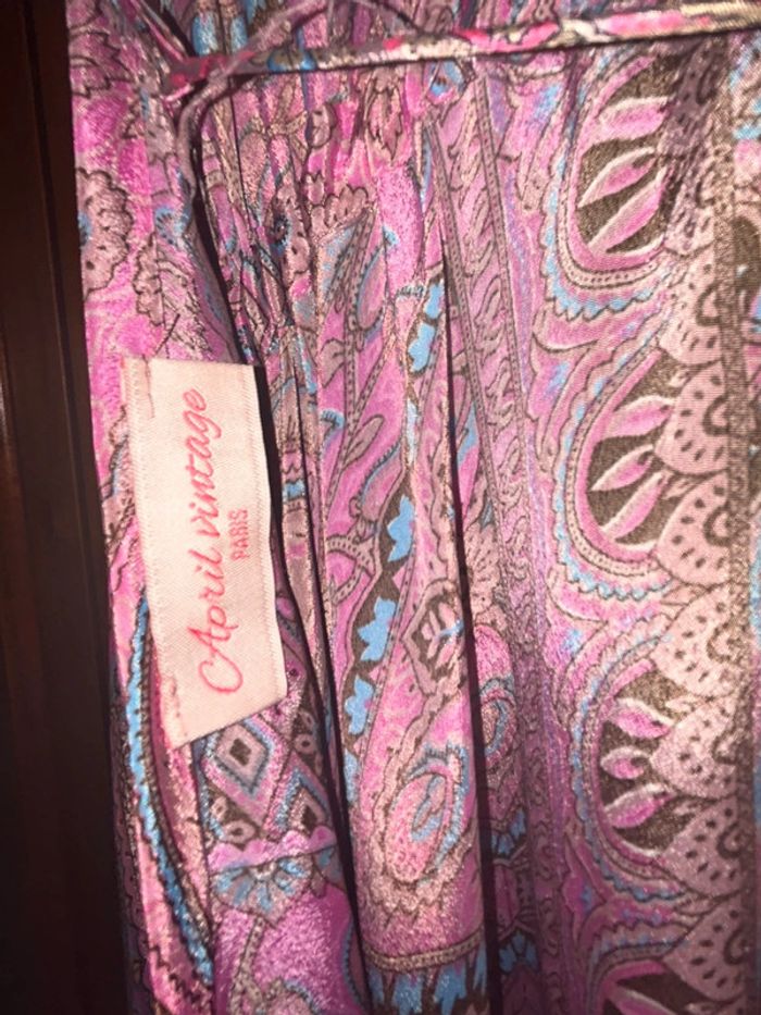 Robe décolletée été soie April Vintage taille unique - photo numéro 5