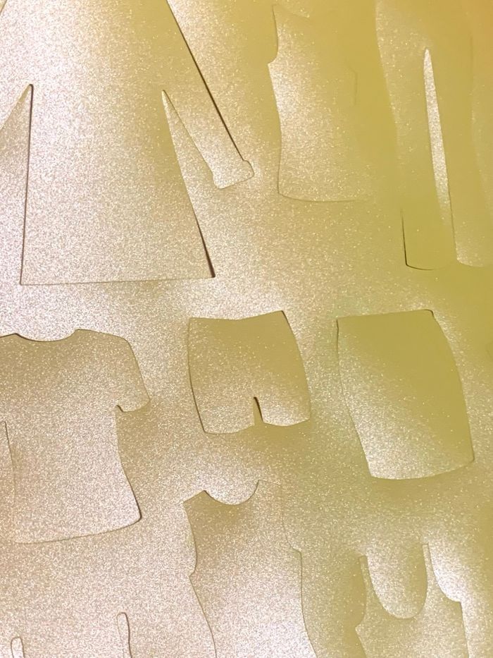 Set 2 feuilles de gabarits de vêtements en plastique - photo numéro 3