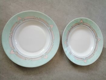 lot de 2 assiettes creuses multicolore