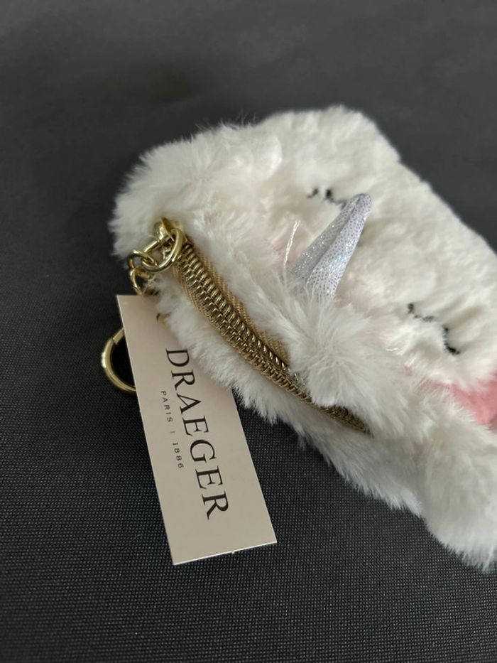 Porte-Monnaie Peluche Licorne Blanc - photo numéro 3