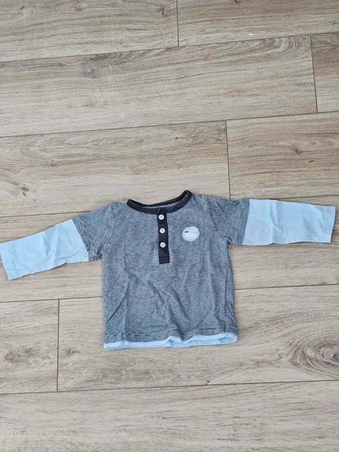 3 tee shirt manches longues 12 mois - photo numéro 6